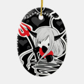 Cute Little Devil Girl Keramisch Ornament (Voorkant)