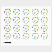Cute Little Dino Baby Shower Ronde Sticker (Vel)