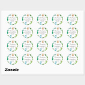 Cute Little Dino Baby Shower Ronde Sticker (Vel)
