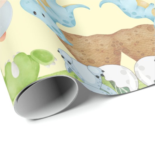 Cute Little Dino Cadeaupapier (Rol Hoek)