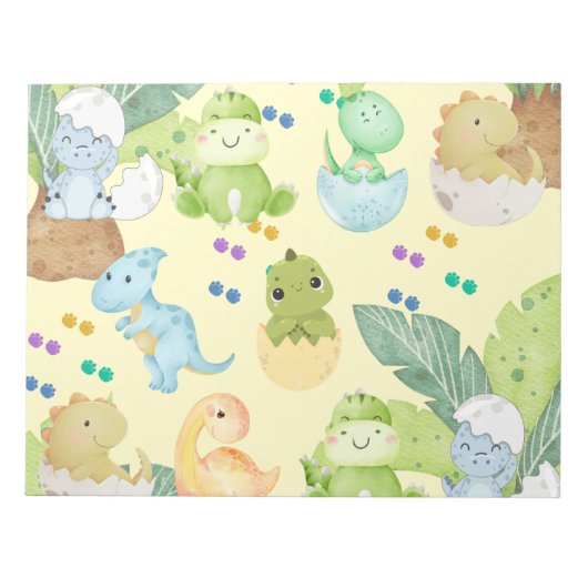 Cute Little Dino Notitieblok (Voorkant)