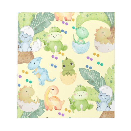 Cute Little Dino Notitieblok (Voorkant)