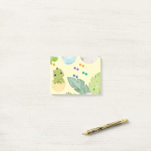 Cute Little Dino Post-it® Notes (Op bureau)