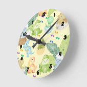 Cute Little Dino Ronde Klok (Hoek)