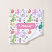 Cute Little Dino Toddler Bad Handdoek (Wasdoekje)
