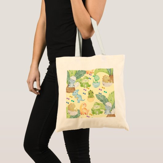 Cute Little Dino Tote Bag (Voorkant (product))
