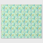 Cute Little Dinosaur Personalized Cadeaupapier (Vlak)