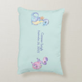 Cute Little Dinosaurs Personalized Accent Kussen (Achterkant (Verticaal))