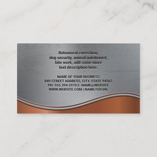 Cute Little Dog | Dierlijke diensten Visitekaartje (Achterkant)