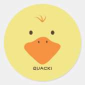 Cute Little Ducky Face Ronde Sticker (Voorkant)