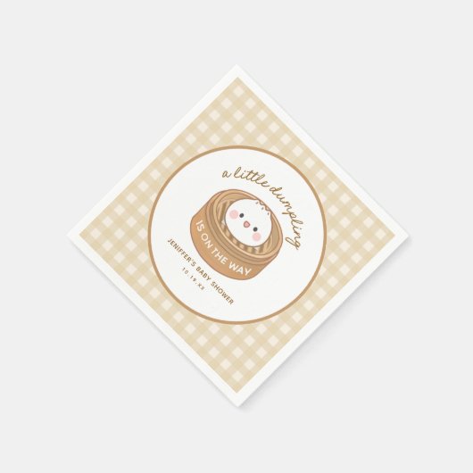 Cute Little Dumpling Baby Shower Servet (Hoek)