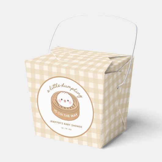 Cute Little Dumpling Is On The Way Baby Shower Bedankdoosjes (Voorkant Zijde)