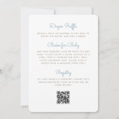 Cute Little Dumpling QR Code Blauwe Jongen Baby Sh Kaart (Achterkant)