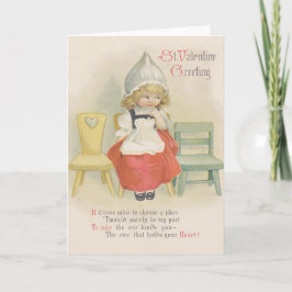 Cute Little Dutch Girl Stoelen Feestdagen Kaart