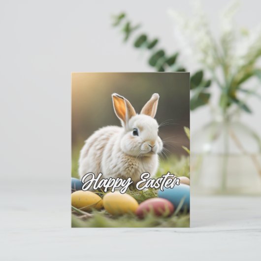 Cute Little Easter Bunny Briefkaart (Staand voorkant)