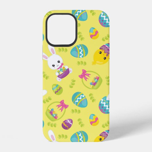 Cute Little Easter Bunny Egg Pattern Gift iPhone Hoesje (Achterkant)