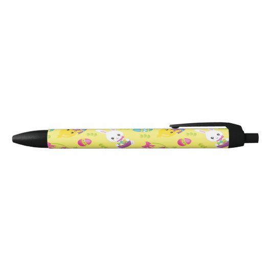 Cute Little Easter Bunny Egg Pattern Gift Zwarte Inkt Pen (Bovenkant)