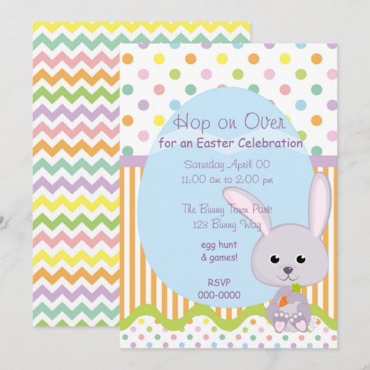 Cute Little Easter Bunny Kaart (Voorkant / Achterkant)