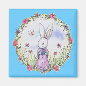 Cute Little Easter Bunny Rabbit Magnet (Voorkant)