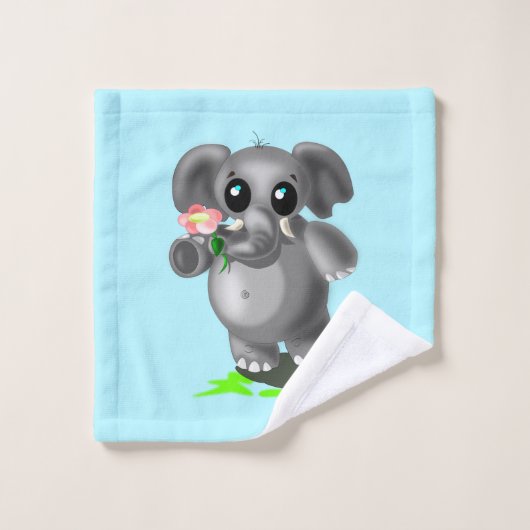 Cute Little Elephant Bad Handdoek (Wasdoekje)