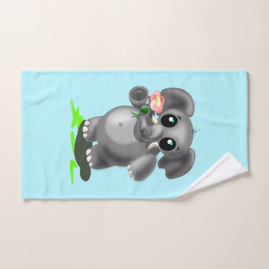 Cute Little Elephant Bad Handdoek (Handdoek)