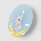 Cute Little Elephant Ronde Klok (Hoek)