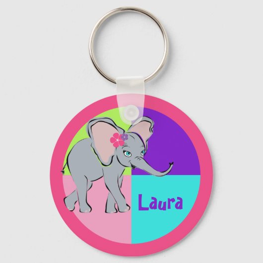 Cute Little Elephant Sleutelhanger (Voorkant)