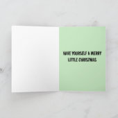 CUTE LITTLE ELF DOG FUNNY CHRISTMAS CARD FEESTDAGEN KAART (Binnen)