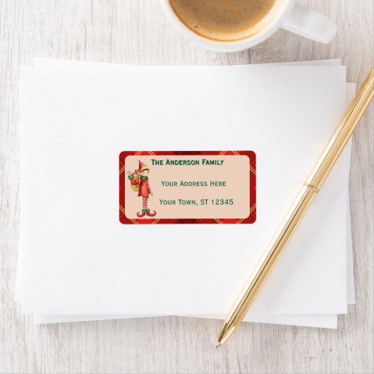 Cute Little Elves - Personalized Christmas Etiket (Insitu)