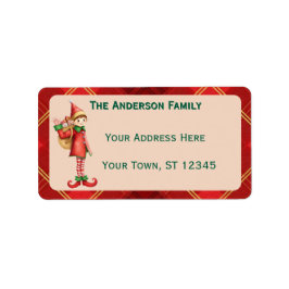 Cute Little Elves - Personalized Christmas  Etiket