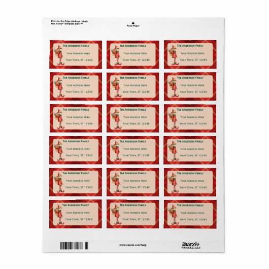 Cute Little Elves - Personalized Christmas Etiket (Full Sheet)