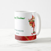 Cute Little Elves - Personalized Christmas Koffiemok (Voorkant rechts)