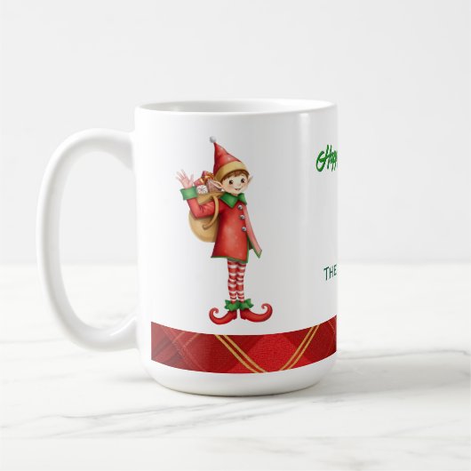 Cute Little Elves - Personalized Christmas Koffiemok (Links)