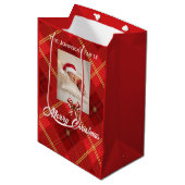 Cute Little Elves - Personalized Christmas Medium Cadeauzakje (Voorkant Gekanteld)
