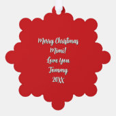 Cute Little Elves - Personalized Christmas  Ornament Kaart (Achterkant)