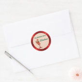 Cute Little Elves - Personalized Christmas  Ronde Sticker (Envelop)