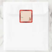 Cute Little Elves - Personalized Christmas Vierkante Sticker (Tas)