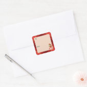 Cute Little Elves - Personalized Christmas Vierkante Sticker (Envelop)
