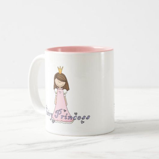 Cute Little Fairy Princess Tweekleurige Koffiemok (Voorkant links)