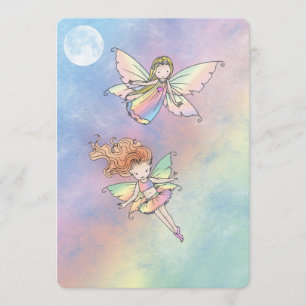 Cute Little Fairy Verjaardagsfeest Uitnodiging voo