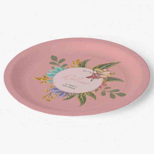 Cute Little Fairy Wonderland Magical Woodland Papieren Bordje (Gekanteld)