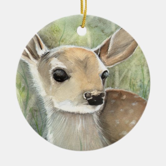 Cute Little Fawn Kerst Ornament (Voorkant)