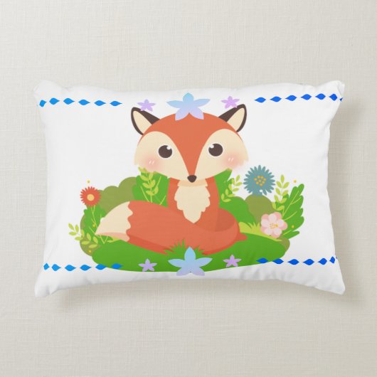 Cute Little Fox Accent Kussen (Voorkant)