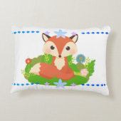 Cute Little Fox Accent Kussen (Achterkant)