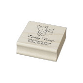 Cute Little Fox Address Rubberstempel (Stempel)