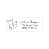 Cute Little Fox Address Rubberstempel (Afrduk)
