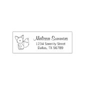 Cute Little Fox Address Zelfinktende Stempel (Design)