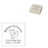 Cute Little Fox Arch Address Rubberstempel (Gestempeld)
