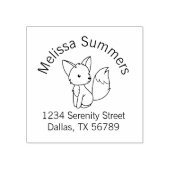 Cute Little Fox Arch Address Rubberstempel (Afrduk)