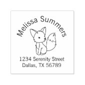 Cute Little Fox Arch Address Zelfinktende Stempel (Design)